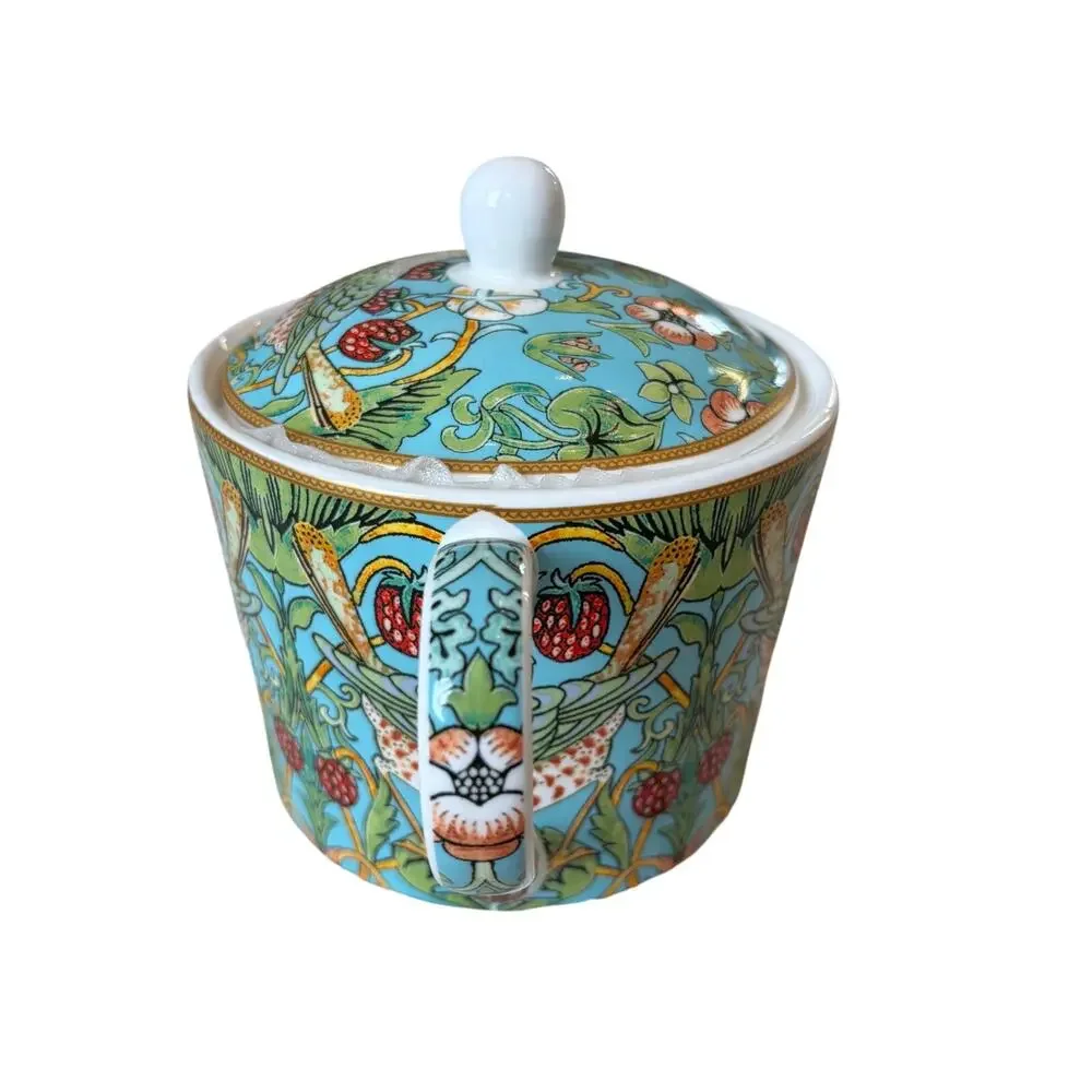 William Morris Strawberry Thief Fine Porcelain Teapot NEW